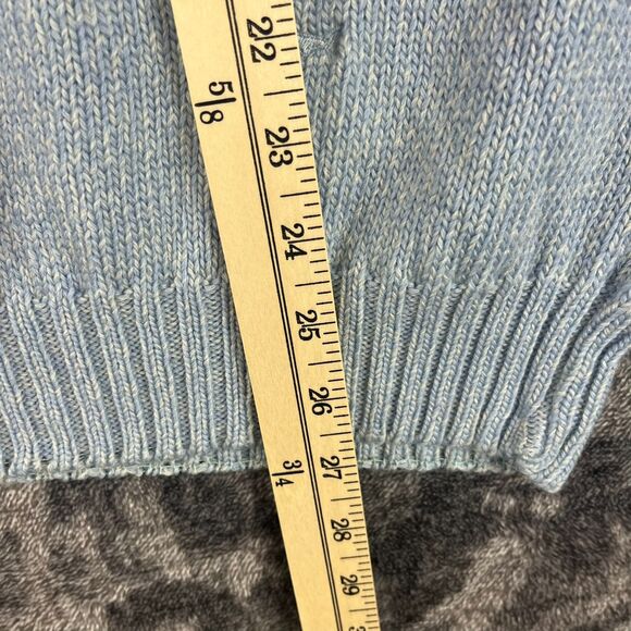 Vtg Paul & Shark Yachting Pure New Wool Knitted 1/4 Zip Sweater Blue L Italy - Picture 9 of 12